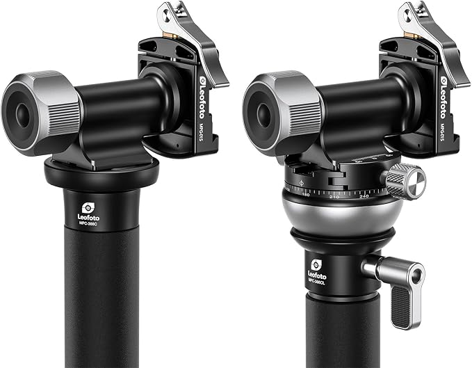 Leofoto MPG Monopod Head, Side Mount Tilt Head, 360° Vertical Tilting, 3/8" Mounting Thread, Arca Compatible (MPG-01S) - Image 6