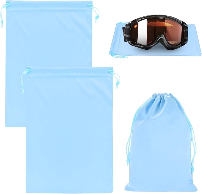 M METERXITY Ski Goggle Bag, Soft Microfiber Pouch Protective Storage Bags Case with Drawstring for Snow Goggles/Camera Lenses by MMETERXITY