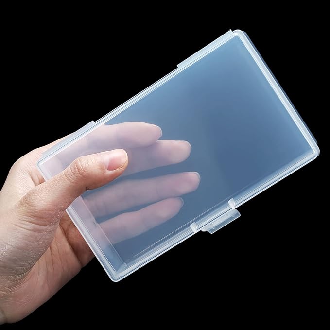 SATINIOR 12 Pack Clear Plastic Beads Storage Containers Box with Hinged Lid for Beads and More (5.2 x 3.03 x 1.18 Inch) - Image 3