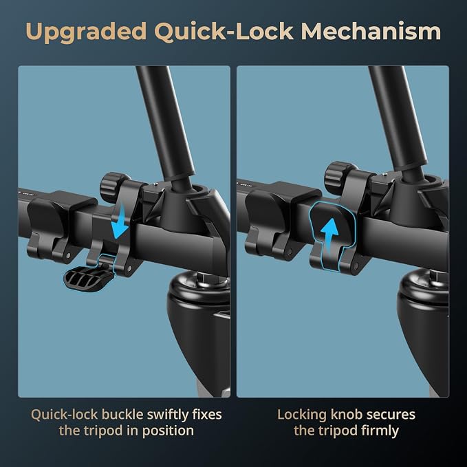 SmallRig Quick-Lock Photography Heavy Duty Tripod Dolly, Heavy Duty with 3" Rubber Wheels, Adjustable Legs, Handle & Carry Bag, 44.1lbs Capacity Tripod Wheels for Filming and Photography - Image 4