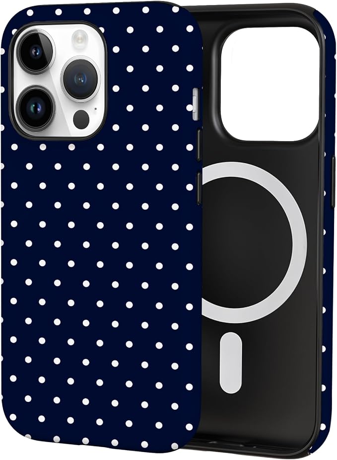 TPU Phone Case for iPhone 14 Pro Max, MagSafe Wireless Charging Compatible, Shockproof Slim Fit Protective Cover with Anti-Yellowing & Raised Camera Protection (Polka dot 7, iPhone 14 Pro Max) by Unknown