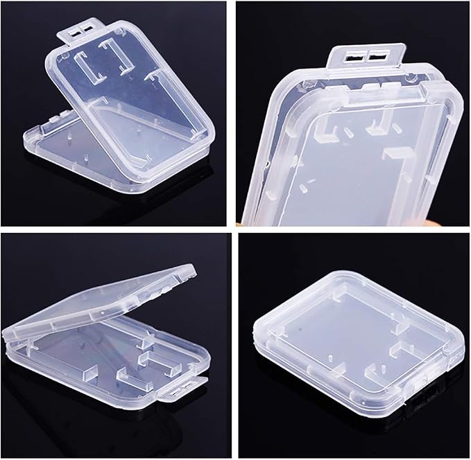 Clear Plastic Memory Card Case Compatible with SD SDHC SDXC Micro SD T-Flash Card (20 PCS) - Image 6