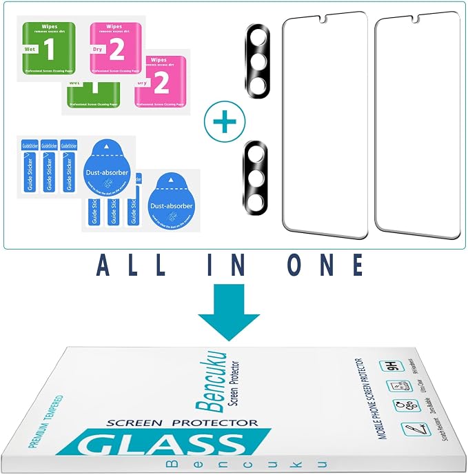 2+2 Pack Screen Protector for Samsung Galaxy S23 Plus | 9H Tempered Glass, with Camera Lens Protector, Fingerprint ID Compatible, Anti Scratch, Bubble Free - Image 7