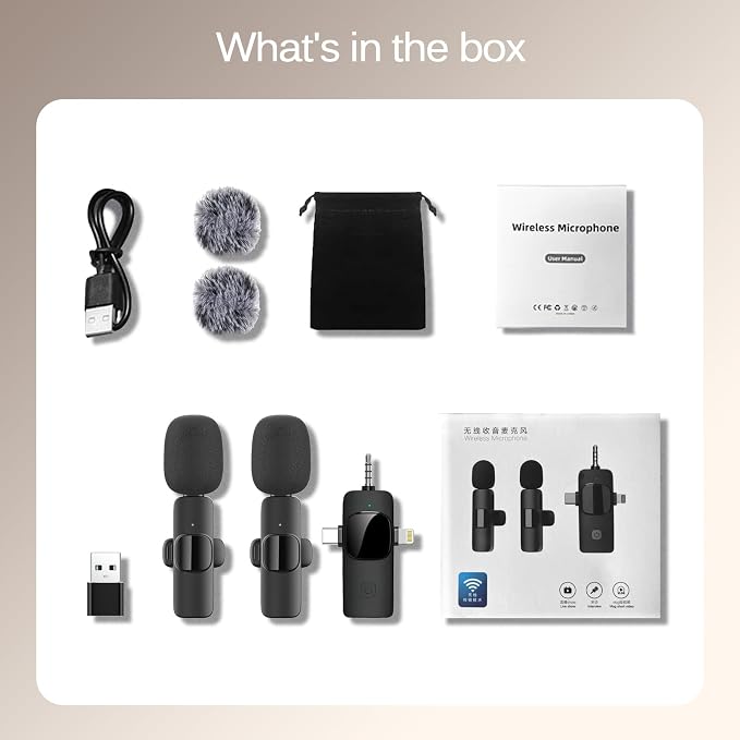 Professional Wireless Lavalier Lapel Microphone for iPhone, iPad, Mini Video Recording Mic for Interview Video Podcast Vlog YouTube & Livestream, Noise Reduction, Plug & Play (3-IN-1 All Devices) - Image 8