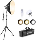 UBeesize Softbox Photography Lighting Kit, 20'' x 20'' Professional Softbox Lighting Kit with 85W 3000-7500K LED Bulbs, Studio Lights for Photography/Live Streaming/Video Recording by UBeesize