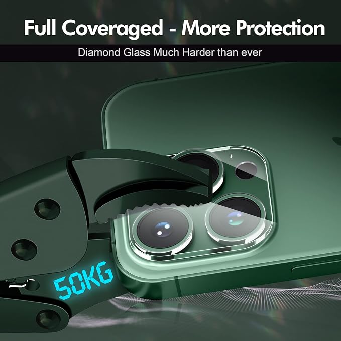 3PCS Rear Back Camera Lens Protector Tempered Glass for iPhone 13 Pro/13 Pro Max - HD Clear Full Coverage Guard - Image 4