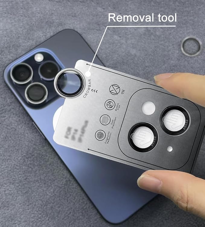 Camera Lens Protector for iPhone 14 & 14 Plus, Black | AR+AF, 9H Tempered Glass, Individual Metal Ring, Anti Glare, Fall Protection, Camera Screen Cover - Image 7