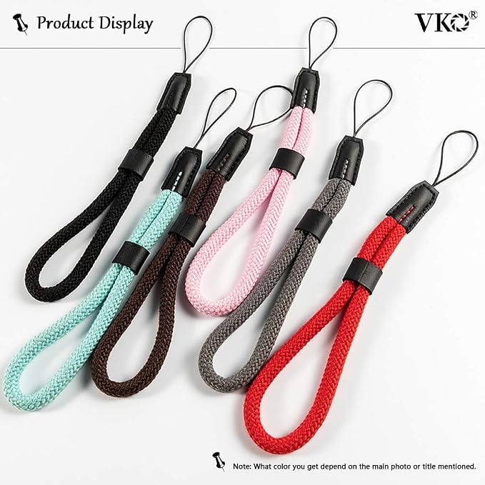 VKO Soft Camera Wrist Strap, Rope Camera Hand Strap | for Point-and-Shoot Camera,Mirrorless Camera,Small Camera Hand Strap Black - Image 4