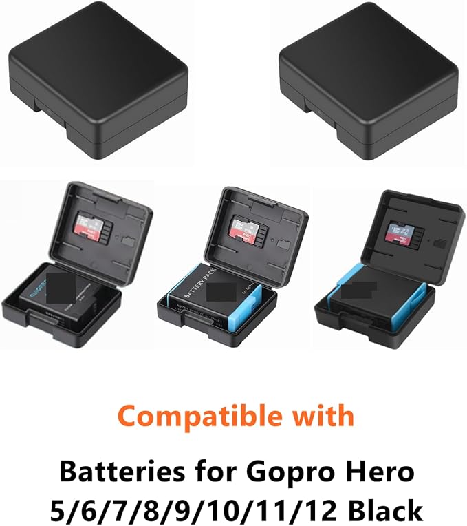 Pack of 5 Protective Storage Case Compatible with Battery of Gopro Hero 5/6/7/8/9/10/11/12/13 Black Cameras, Multifunctional Battery Case Organizer Boxes with Memory Card Slot - Image 6
