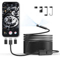 Endoscope Camera with Light, 1920P HD Borescope Inspection Camera | with 8 Adjustable LEDs, IP67 Waterproof Semi-Rigid Snake Cable for Android, iPhone, and iPad(16.4ft, Dual Lens) by CTEOUNPT
