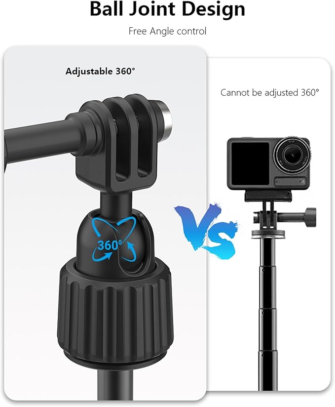 40cm/15.75" Selfie Stick Tripod Stand for GoPro Insta360, Mini Extension Rod Handle Grip for DJI Osmo 360 Nano, Action 6 5 Pro 4 3, Pocket 4 3, Ace Pro2, Go Ultra, Go 3S, X5 X4 X3 Accessories - Image 2