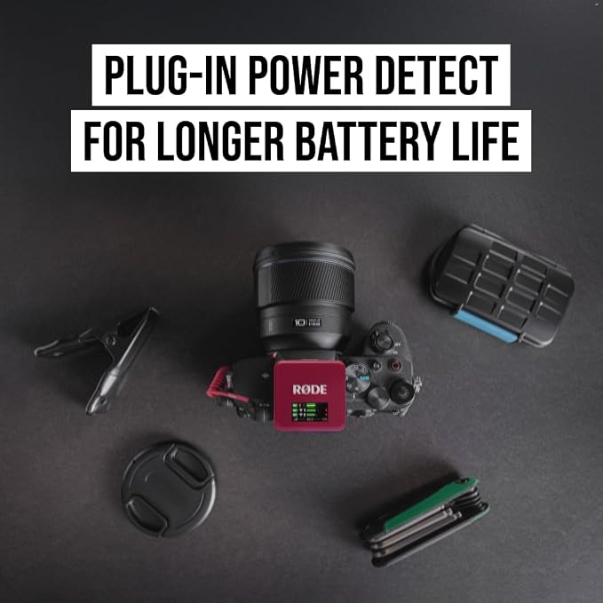 RØDE Wireless GO (Gen 3) – Compact Wireless Mic – Pristine Audio, 32-bit Float Recording, Automatic Level Control, for Phones, Cameras and Computers (Red) - Image 7