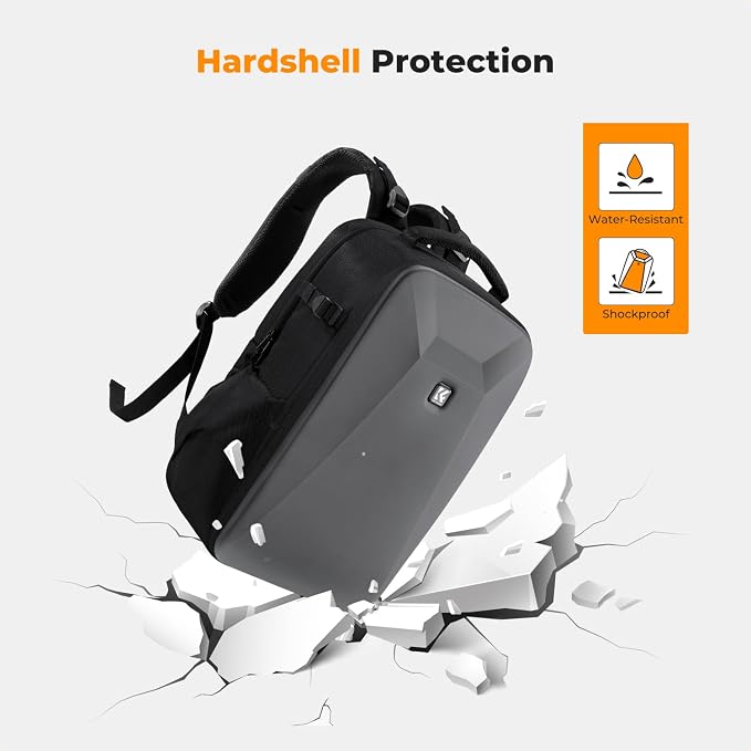 K&F CONCEPT Camera Backpack,Hardshell Photography DSLR Camera Bag | 15-15.6 Inch Laptop Compartment, Waterproof, Hard Shell Camera Case, Compatible with Canon/Nikon/Sony/DJI Mavic Drone, B07 - Image 5