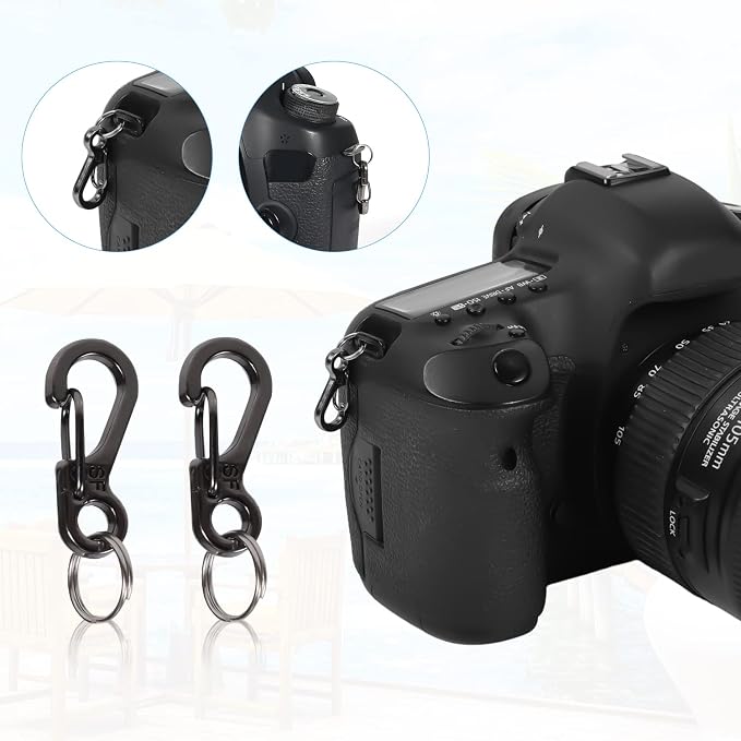 6pcs Camera Quick Release Strap, Adjustable Quick Release Buckle for Camera Strap Quick Release Clips Connector Buckles Connect Adapter to Camera Neck Strap (Black) - Image 5