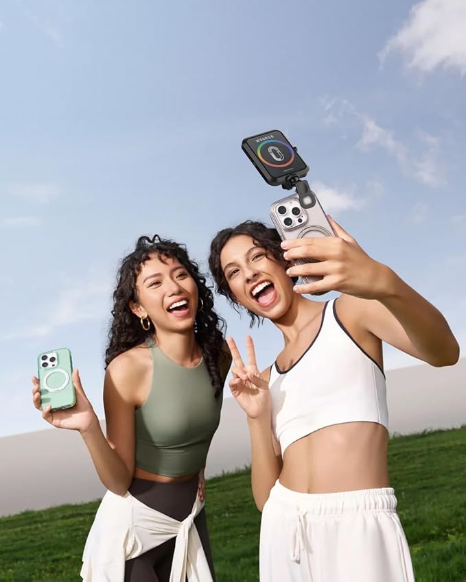 Portable Selfie Light for iPhone: Rechargeable Phone Fill Lights, Ring Light for Camera Picture, Makeup Photo, Video Conferences, Laptop Use, Zoom Meetings, TikTok, Vlog Photography Magnetic RGB - Image 7