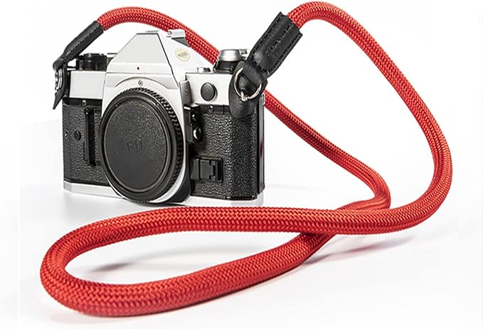Camera Strap Vintage 100cm Nylon Climbing Rope Camera Neck Shoulder Strap for Micro Single and DSLR Camera(Red) - Image 2