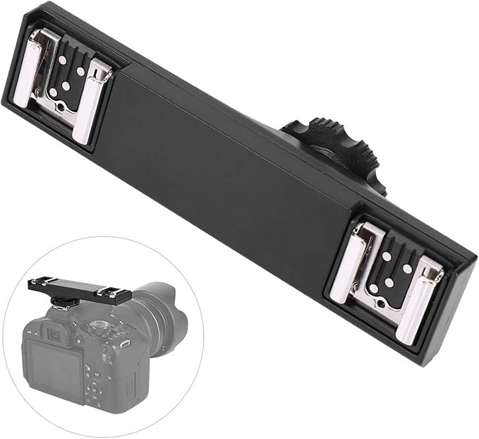 Hot Shoe Splitter, Multifunctional Hot Shoe Flash Light Bracket, Hot Shoe Mount Plate Adapter, High Loading Accessories for SLR Camera Camcorder (for) - Image 3