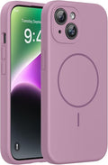 miracase Magnetic for iPhone 14 Plus Case, [Soft Anti-Scratch Microfiber Lining], Compatible with MagSafe, Silicone Shockproof Protection Phone Case for iPhone 14 Plus,Blackcurrant by Miracase