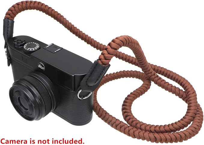 Paracord Camera Strap Long Camera Neck Shoulder Strap for SLR DSLR Digital Mirrorless Cameras 47inch/120cm Brown - Image 3