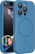 miracase Magnetic for iPhone 16 Pro Case, [Soft Anti-Scratch Microfiber Lining], Compatible with MagSafe, Liquid Silicone Case Shockproof Drop Protection Phone Case for 16 Pro,Capri Blue | Compatible with MagSafe, Soft Microfiber Lining, Liquid Silicon... by Miracase