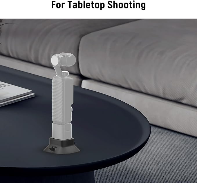 NEEWER Basics AC023 Suction Cup Base Mount Compatible with DJI Osmo Pocket 4 & Pocket 3 Gimbal Camera, Silicone Table Holder ø 64mm Nonslip Soft Stable Accessories, Supports Battery Handle Charging - Image 3