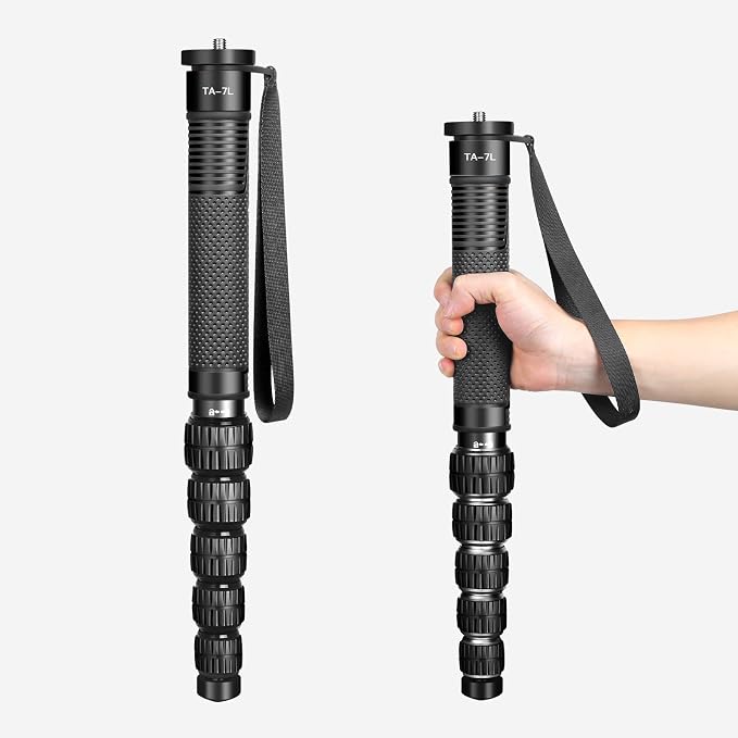 TONYBOO 68.5” Aluminum Camera Monopod,Lightweight & Portable, 5-Section Travel Monopod, Max Load 40 lbs for DSLR/Mirrorless Cameras, Camcorders, Compatible with Canon Nikon Sony - TA-7L by TONYBOO