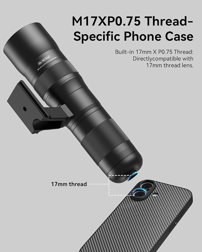 20-60X Zoom Telephoto Lens for iPhone 17, Evil Eye High Power HD Telephoto Phone Lens with Phone Case - Image 4