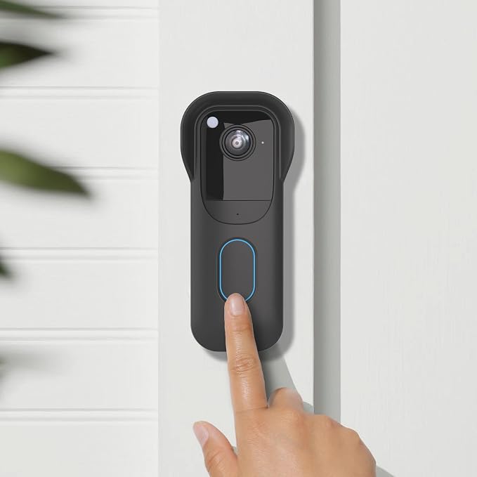 Blink Doorbell Camera Cover - Weatherproof Silicone Protective Case with Brim for for Blink Video Doorbell 2025 New Model (2nd Gen), Full Protection, Easy Installation (Black) - Image 7