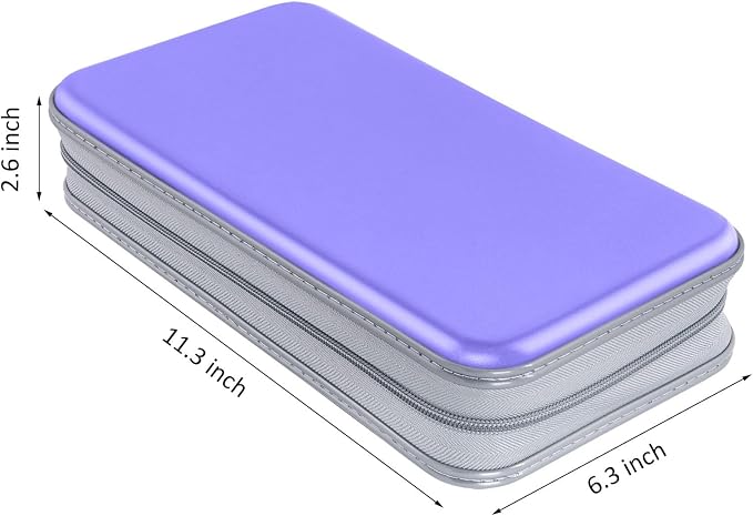 Siveit CD DVD Cases 96 Capacity Disc Storage Binder for Car(Lavender) - Image 6