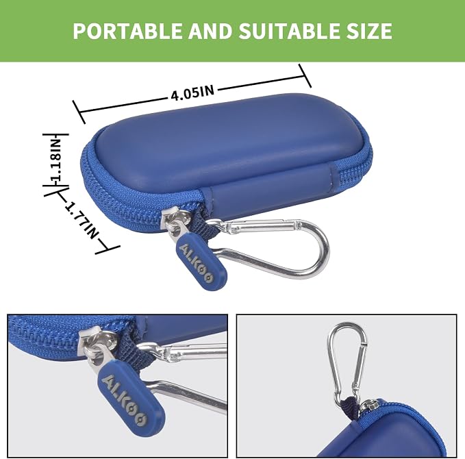 USB Flash Drive Case, SD Card/Thumb Drive/Memory Cards Holder, Bag Only | SDXC/SDHC Storage, Electronic Accessories Organizer for SanDisk / for Samsung, for Students/IT/Office/School/Travel, Blue - Image 3