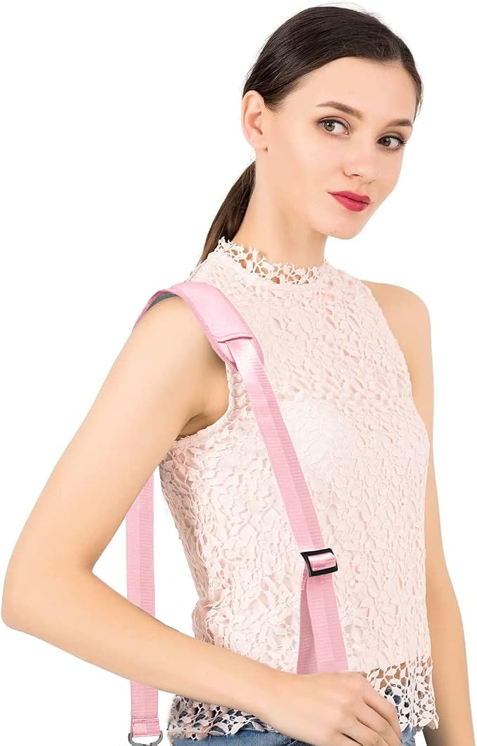 MOSISO 56 inch Shoulder Strap, Adjustable Soft Universal Non-Slip Strap | Thick Replacement Strap, Fit Padded with Metal Swivel Hooks for Laptop Shoulder Bag/Laptop Messenger Bag, Rose Quartz - Image 2