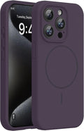 Miracase Magnetic for iPhone 15 Pro Case, Silicone, Soft Microfiber Lining by Miracase
