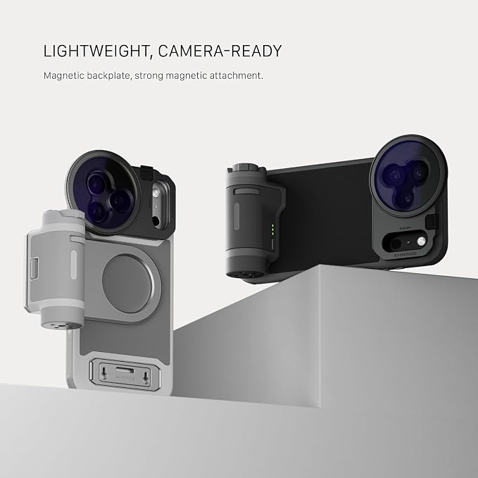 Tilta Khronos Lite Creator Kit | Compatible with iPhone 17 Pro Max | Professional Camera Rig for Phone Filmmaking | Bluetooth Handle, ND & Polarizer Filter Set - Light Gray - Image 4