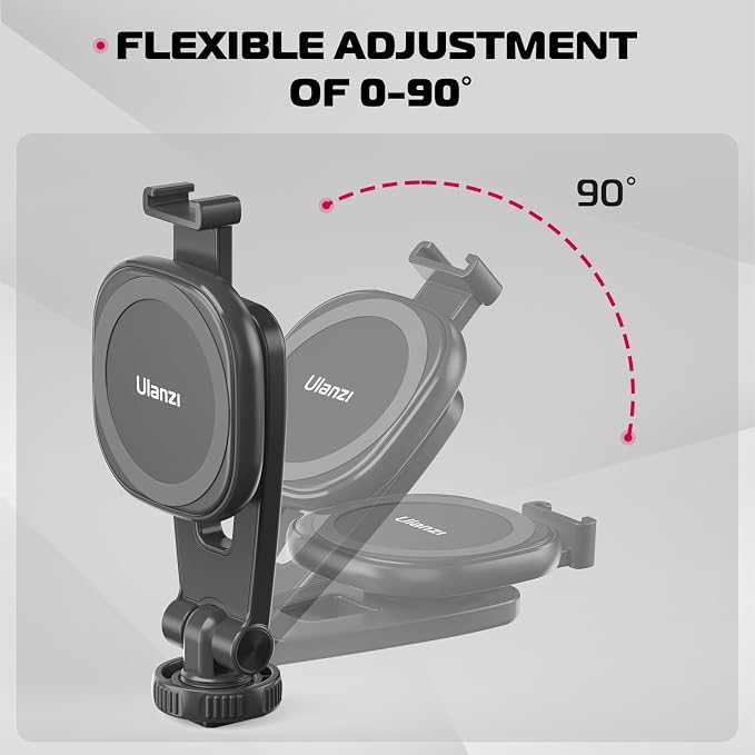 ULANZI Magnetic iPhone Tripod Mount MA23, Magnet Phone Holder Adapter Tripod Attachment Compatible with MagSafe Only for iPhone 12 13 14 15 16 Plus Pro Max All Series | Cold Shoe Mount for Tripod Attachment, Magnet Phone Holder w 360° Rotation 1/4'' Sc... - Image 7