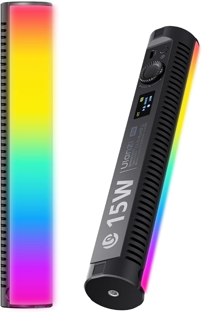 ULANZI B15RGB Magnetic RGB Light Wand - Handheld LED Video Light Stick with Diffuser, 3300mAh 1800-9000K 20 Effect Dimmable Camera Tube Light for Video Recording Studio Photography TikTok YouTube Vlog by ulanzi