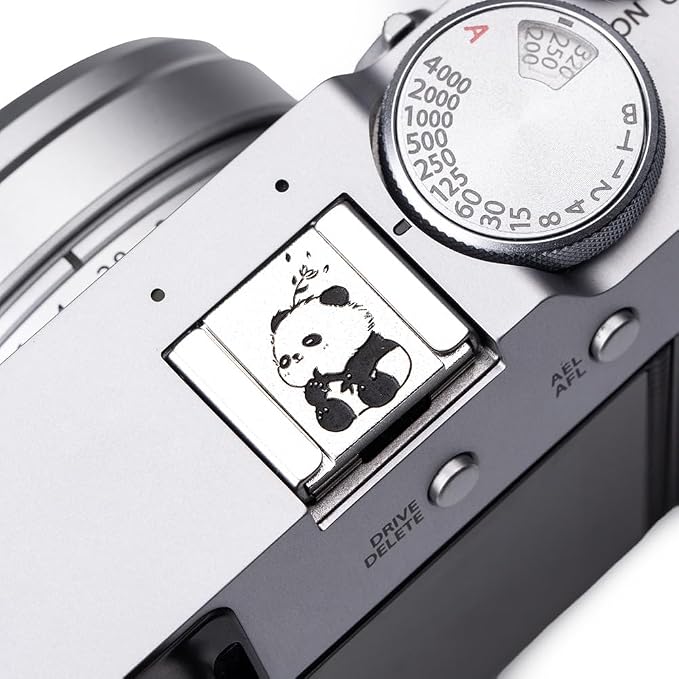 Camera Metal Hot Shoe Cover Protector Cap for Z7/Z9/Z8/Z30/Z50 for FUJIFILM X100VI X100V X-M5 X-E5 X-Half XT5 (Panda in The Wind) - Image 3