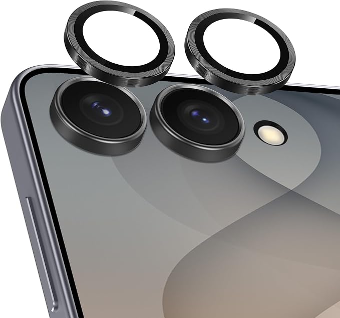 Meshine for Samsung Galaxy Z Flip 8 Camera Lens Protector,Scratch Proof,Strong Adsorption,9H Hardness with Metal Ring Camera Cover,Ultra Thin Case Friendly,Accessories Lens Protector,Black by Meshine