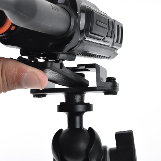 Universal Radio/CB Mic Bracket, Walkie-talkies Back Clip Mount with 25mm 1" Ball Adapter Compatible with RAM Mounts B Size Double Socket Arm - Image 4
