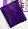 Photo Album For 2X6 Photo Booth Slip In Strips And 4X6 Pictures - 6 Ring Notebook Binder With 20 2 By 6 Sleeves - Fits 80 Photobooth Prints (GRAPE SPARKLE, 2X6) by SMILEWAVE