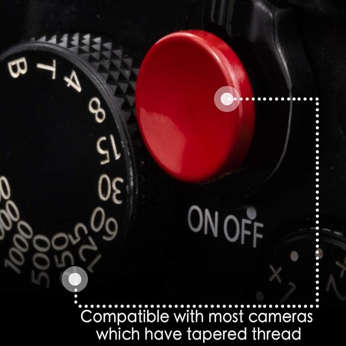 Red Soft Shutter Release Button - Pure Copper for Fuji X100VI X100V XT5 | 2-Pack Camera Shutter Button, Anti Shake, Multi-Color, for Nikon Zf Leica Canon Fujifilm, Street Travel Daily - Image 5