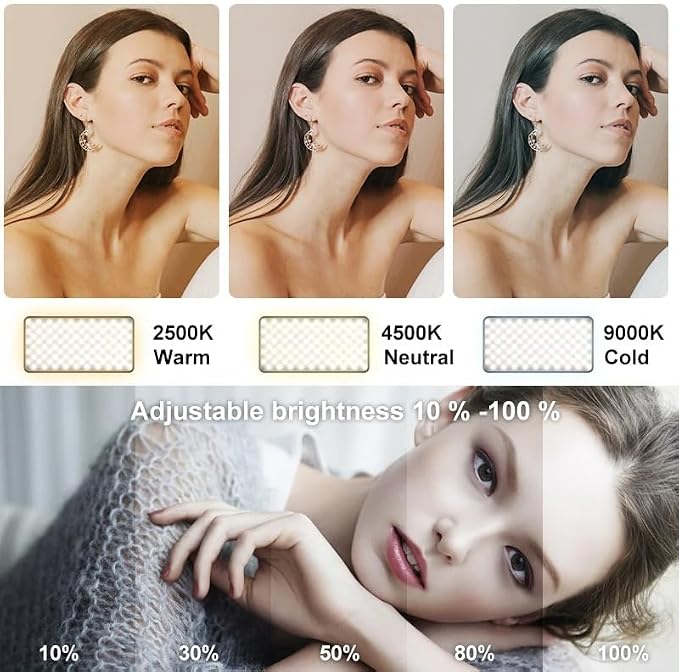 Ulanzi VL200 Camera Light, Bi-Color LED On-Camera Video Lights, 2500-9000K | Type-C Rechargeable 5000mAh, With Tilt Cold Shoe Mount, Soft Diffuser, 0-100% Dimmable, for Portrait Photography Vlogger - Image 2