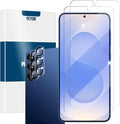 Galaxy S25 Plus / S25+ Tempered Glass Screen & Lens Protector 2+2 Pack | [Ultrasonic Fingerprint Unlock] [Case Friendly] [Bubble-Free] by YEYEBF