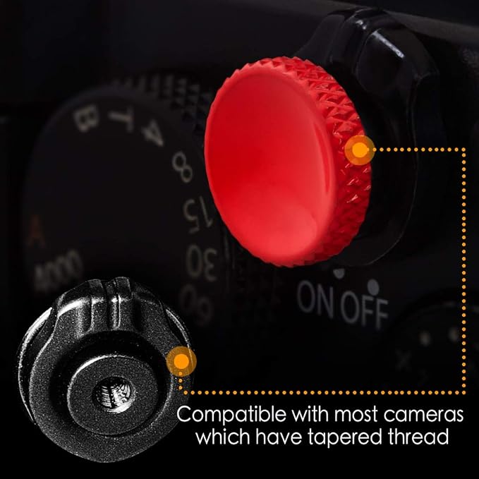 Fuji Shutter Release Button Accessories-Fujifilm Camera Soft Shutter Button | Red Shutter Button for Canon Nikon Leica Film X100V X100F Xt5 Xt4 Xt3 Xt2 Xt30 Xt20 Xt10 Xpro3 Xpro2 Xpro1 - Image 4
