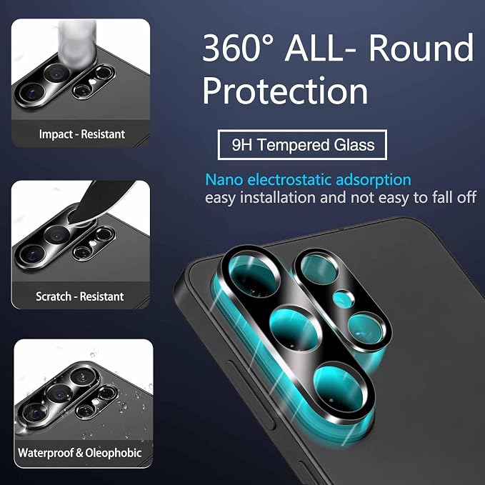 IMBZBK Privacy Screen Protector for Samsung Galaxy S26 Ultra, 3+3 Pack | 25° Anti Spy, 9H+ Tempered Glass, Military Grade Shatterproof, Auto-Dust Removal, Case Friendly, with Camera Lens Protector - Image 6
