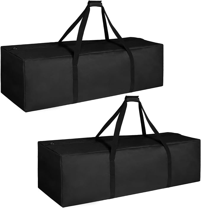 COOLBEBE 2 Pack 60" Sports Duffle Bag - 332L Extra Large Travel Luggage Bag | Upgrade Dual Zipper, 600D High-Density Fabric, Sturdy & Water Resistant Long Duffle Bag for Camping Moving, Black 60inch by COOLBEBE