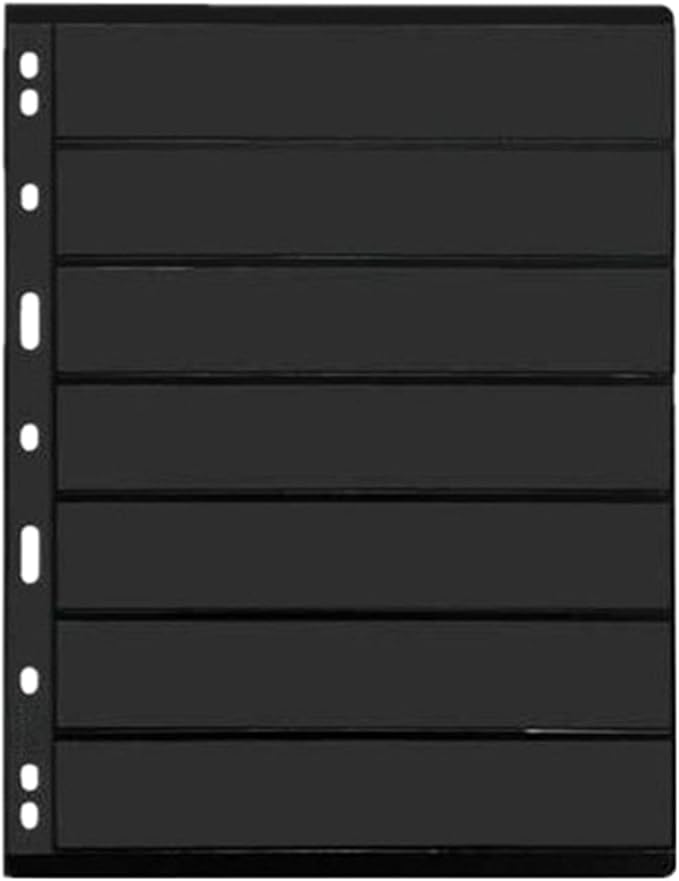MUDOR Stamp Pages for Stamp Collection Album Binder Book, 10 Sheet 7 Row | 7 Pocket Stamp Sleeves for Collectors ,Stamp Collecting Sheets Supplies,Professional Pack - Image 2