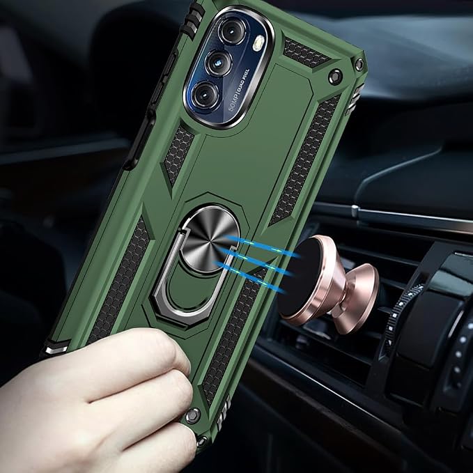 for Moto G 5G 2022 Case, Motorola Moto G 5G Case with HD Screen Protector, [Military Grade 16ft. Drop Tested] Ring Shockproof Protective Phone Case for Motorola G 5G 2022,Army Green - Image 6