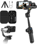 AOCHUAN Professional Gimbal Stabilizer for Smartphone,Built-in 18CM Extension Rod and Powerful Fill Light,360°Inception,Face&Object Tracking Stabilizer,3-Axis Gimbal for iPhone& Android-Smart S2 by AOCHUAN