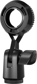 Condenser Microphone Holder Standard Interface Thread Compatible with Stand Devices With 3/8 Conversion Nut Short Video Mic Clip Ferrule For 0.9-inch Portable Shockproof Microphone Stands by LUORNG