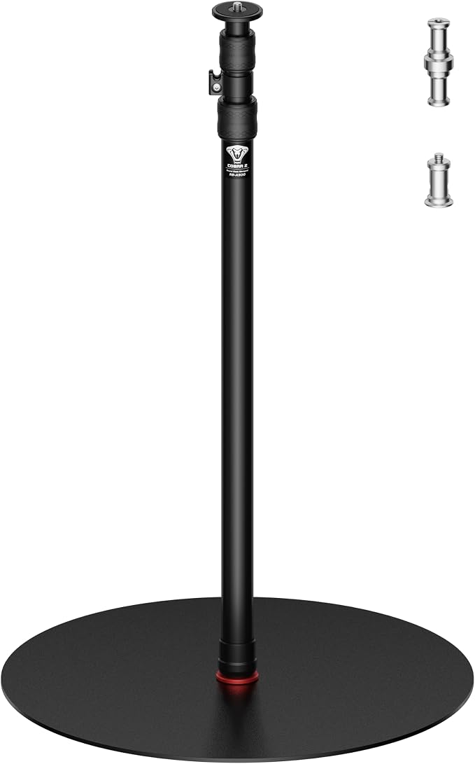 iFootage RB-A500 Heavy Duty Round Base Light Stand 79" Monopod | Telescoping Monopod with 22lbs/10kg Load Capacity, Space-Saving Tripod Alternative for Camera Video Light LED Panel Streaming by IFOOTAGE